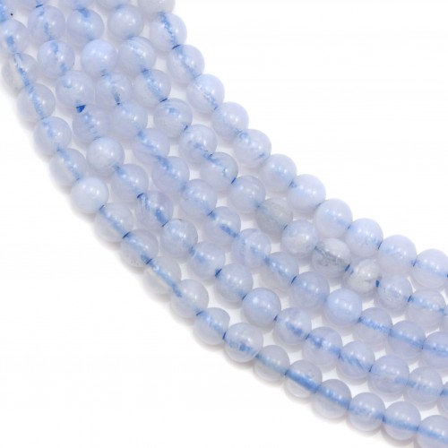 Blue Chalcedony Round 3mm x 40cm