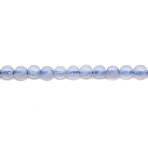 Blue Chalcedony Round 3mm x 40cm