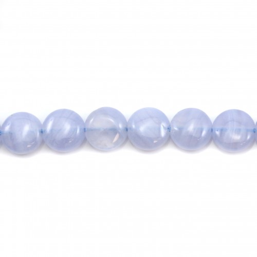 Blue chalcedony dish round 8mm x 40cm