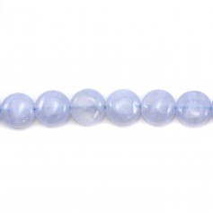 Calcédoine rond plat 8mm x 40cm