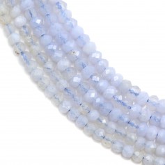 Chalcedony faceted rondelle 2x3mm x 40cm