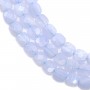 Blue Chalcedony, in a faceted squared shaped 6mm x 39cm