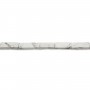 Howlite blanche tube 4x6mm x 40cm