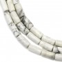 Howlite blanche tube 3.5x8mm x 40cm