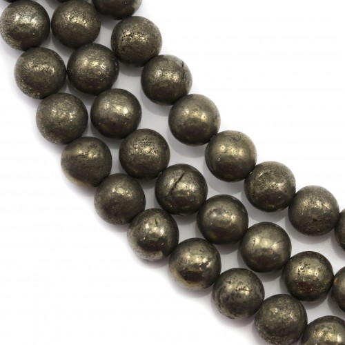 Pyrite Ronde 8mm x 40cm 