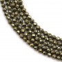 Pyrite Faceted Round 3mm x 40cm 