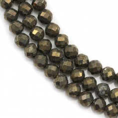 Pyrite Ronde Facette 4mm x 40cm 