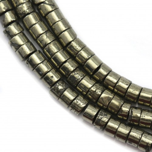 Pyrite roundel 1.7x1mm x 40cm 