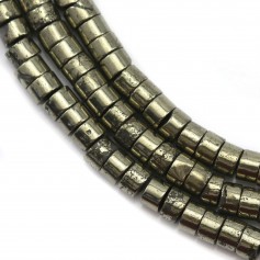 Pyrite roundel 1.7x1mm x 40cm 