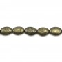 Pyrite Oval 7x9mm x 40cm 