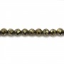 Pyrite Ronde Facette 3mm x 40cm 