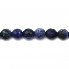 Sodalite ronde facette 8mm x 6pcs 