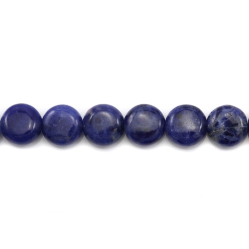Sodalite rond plat 8mm x 6pcs