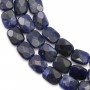 Sodalite rectangle facette 8x10mm x 40cm