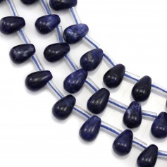 Sodalite en forme de goutte, mesurant 6x9mm x 40cm