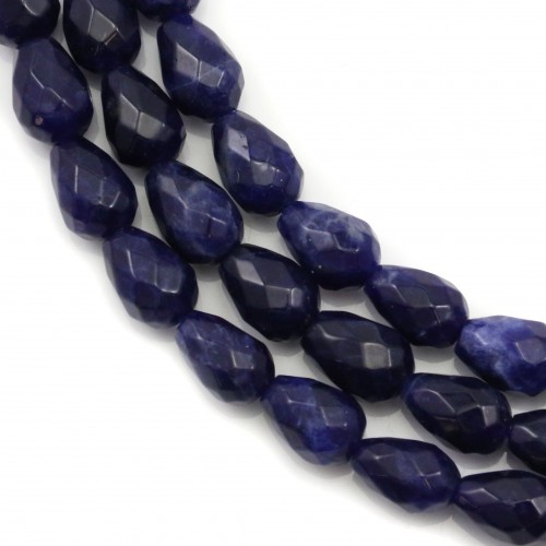 Sodalite goutte facette 5x8mm x 40cm