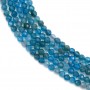 Apatite of blue color and in round shape, 2mm x 40cm