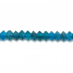Apatite rondelle boulier facette 2x3mm sur fil 39cm