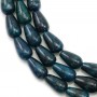 Apatite de couleur bleu en forme de goutte, 6 * 10mm x 39cm