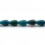 Apatite de couleur bleu en forme de goutte, 6 * 10mm x 39cm