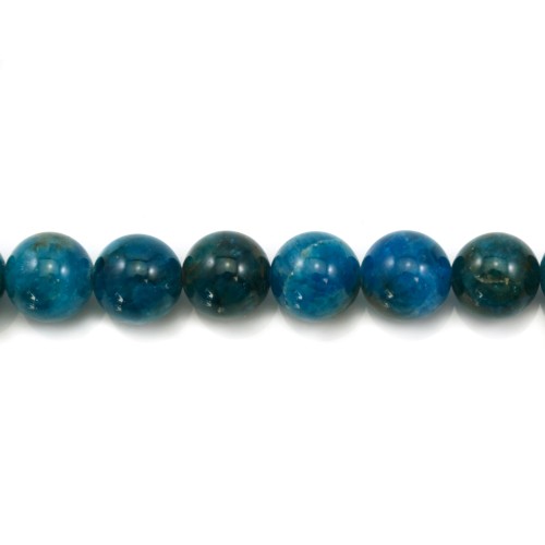 Apatite round faceted 3x4.5mm x 40cm
