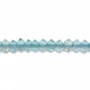 Apatite clair rondelle boulier facette 2x3mm sur fil 39cm