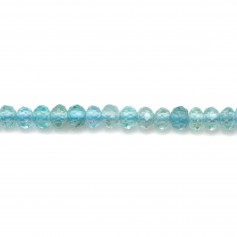 Apatite rondelle facettée sur fil 3-4mm x 6pcs