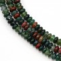 Agate mousse, en forme de rondelle , 2.5x4.5mm x 39cm