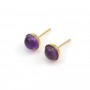 Clous d'oreilles sertis pour cabochon 3mm x2pcs