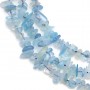 Aigue-marine forme en chips x 40cm