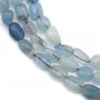 Aigue-marine forme en baroque x 40cm
