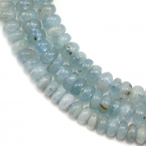 Aquamarine, in the shape of a roundel 4x6mm x 39cm