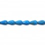 Turquoise reconstitué goutte facette 5x8mm x 40cm