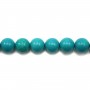 Turquoise traité verte ronde 12mm x 4 pcs