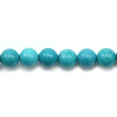 Howlite teinté turquoise ronde 6mm x 10pcs
