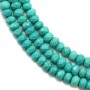 Turquoise reconstituted, in the shape of faceted roundel, measuring 4x2.5mm x 40cm