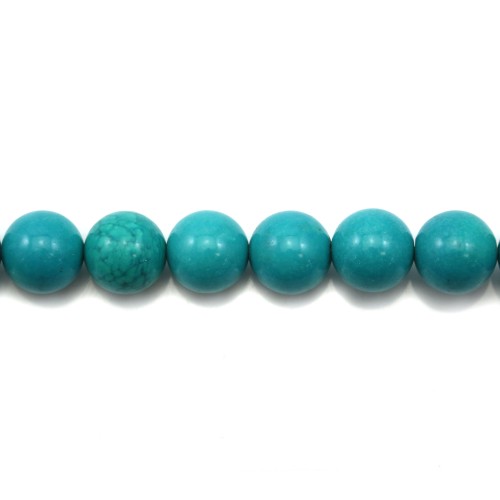 Turquoise traité verte ronde 8mm x 10pcs