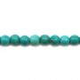 Turquoise traité verte ronde 2mm x 40cm