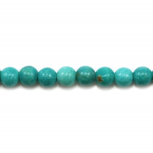 Turquoise traité verte ronde 2mm x 20pcs