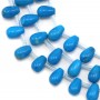 Turquoise reconstituted, in the shaped of a drop, measuring 6 * 9mm x 40cm