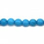 Turquoise  reconstitué  Ronde 4mm x40cm