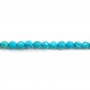 Turquoise reconstitué de forme ronde facetté, mesurant 4mm x 20pcs