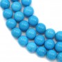 Turquoise  reconstitué  Ronde 10mm x 40cm