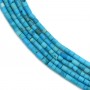Turquoise reconstituted blue, in the shape of a tube, 1mm x 37cm