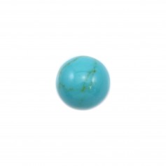 Cabochon turquoise reconstituée rond 8mm x 4 st