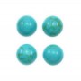 Cabochon turquoise reconstituée rond 8mm x 4 st