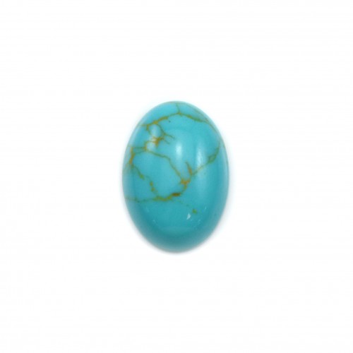 Cabochon Reconstituted Turquoise 10x14mm x 1pc