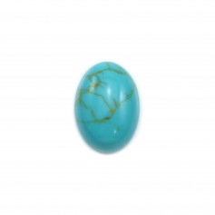 Cabochon Turquoise Reconstitué 10x14mm x 1pc