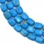 Turquoise reconstituted rectangle 8x10mm x 40cm
