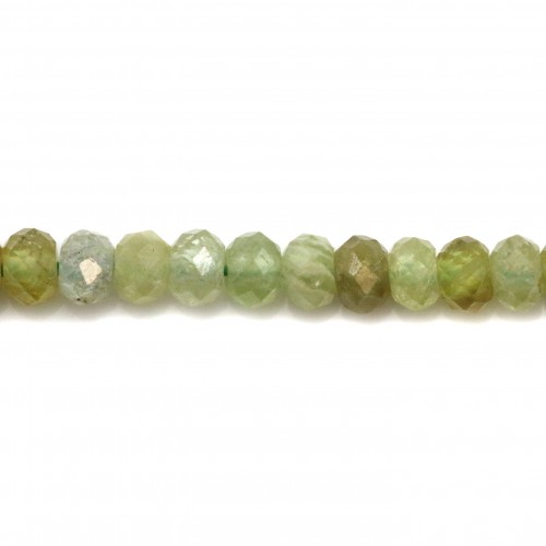 Grenat Vert Rondelle facette 2x3mm x 10pcs